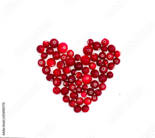 Berry forest cranberries on a white background.