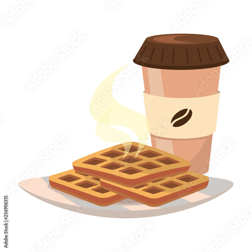 delicious tasty breakfast cartoon