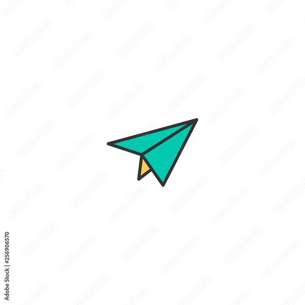Paper plane icon design. Essential icon vector design Paper plane icon design. Essential icon vector design