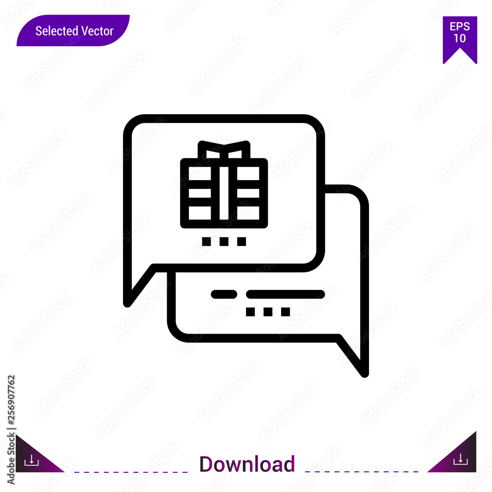 chat gift vector icon. Best modern, simple, isolated,Gift, flat icon for website design or mobile applications, UI / UX design vector format chat gift vector icon. Best modern, simple, isolated,Gift, flat icon for website design or mobile applications, UI / UX design vector format