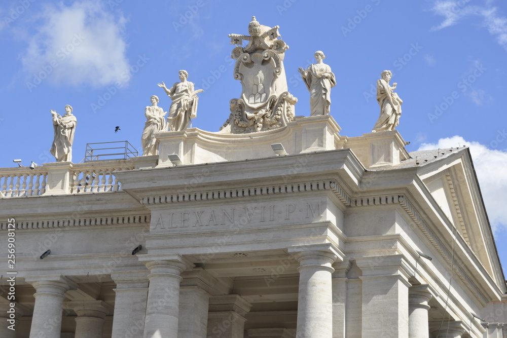 Detail on a Church in Vatican City, Rome, Italy