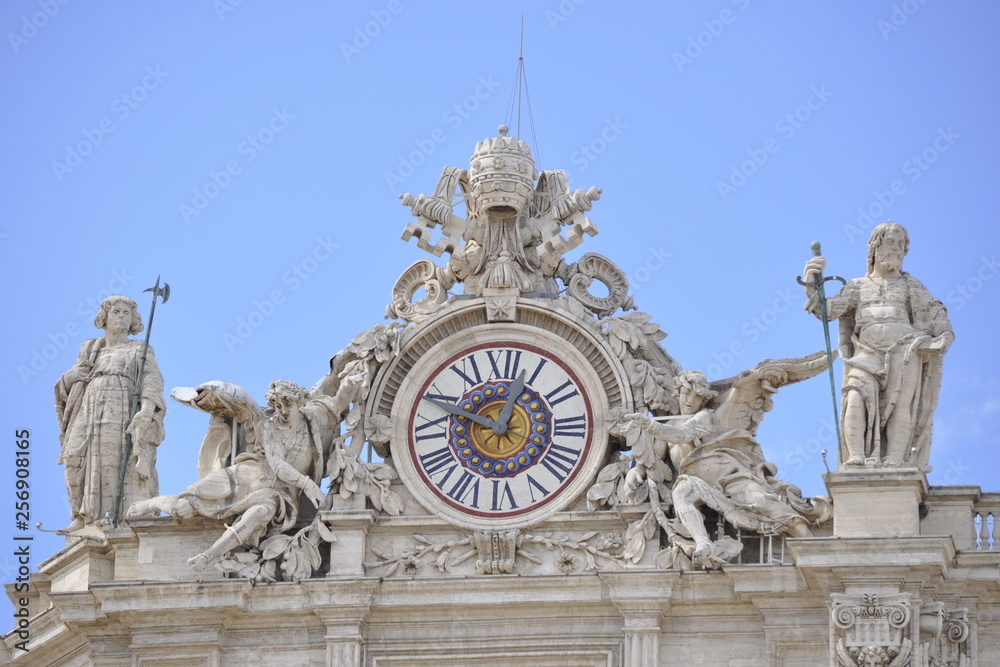 Detail on a Church in Vatican City, Rome, Italy Detail on a Church in Vatican City, Rome, Italy