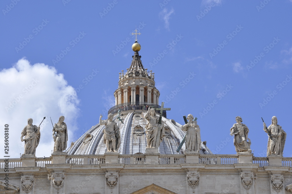 Detail on a Church in Vatican City, Rome, Italy