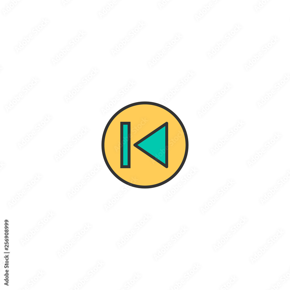 Previous icon design. Essential icon vector design Previous icon design. Essential icon vector design