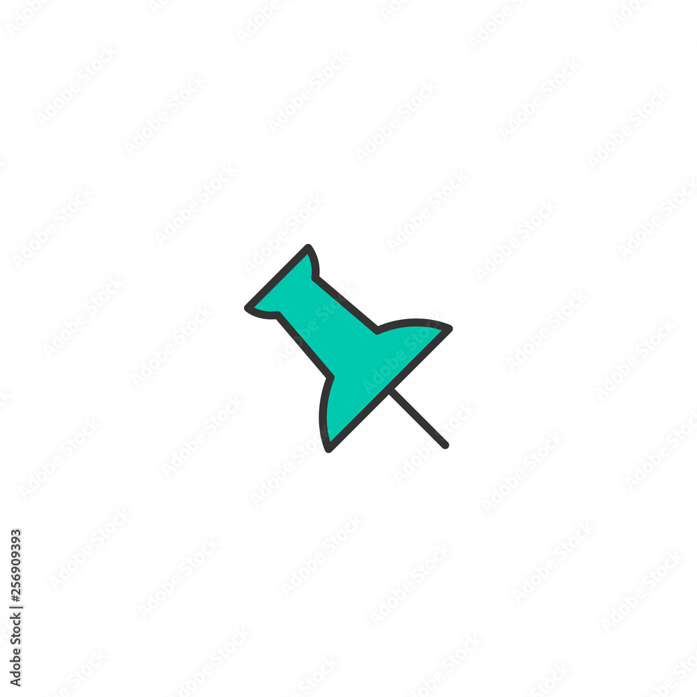 Push Pin icon design. Essential icon vector design Push Pin icon design. Essential icon vector design
