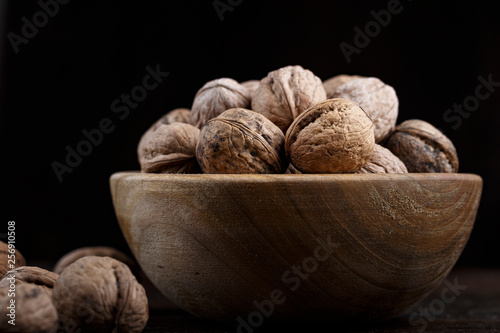 a bunch of walnuts in a bowl