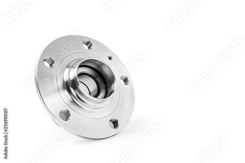 wheel hub bearing auto parts isolated on white background