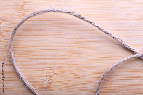 Rope on the wooden table