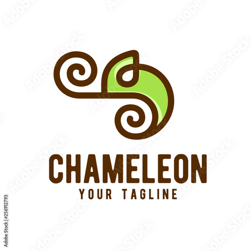 Chameleon Logo Design Vector