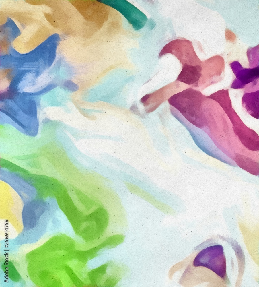 Abstract acrylic background. Watercolor texture. Psychedelic crazy art. Unusual design pattern. Warm and very bright colors. Swirl chaotic lines. Little marble effect.