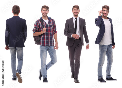 photo collage of a successful young man