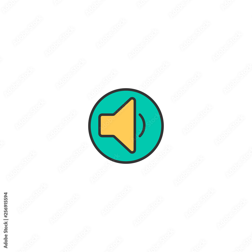 Speaker icon design. Essential icon vector design Speaker icon design. Essential icon vector design