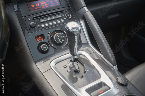 automatic gear parked inside modern vehicle car automobile © SergeVo