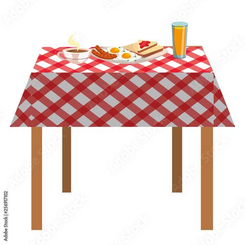 delicious tasty breakfast cartoon