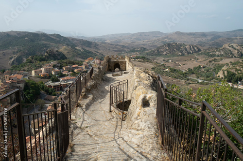 Medieval mountain fortress in Sperlinga, Sicily, Italy