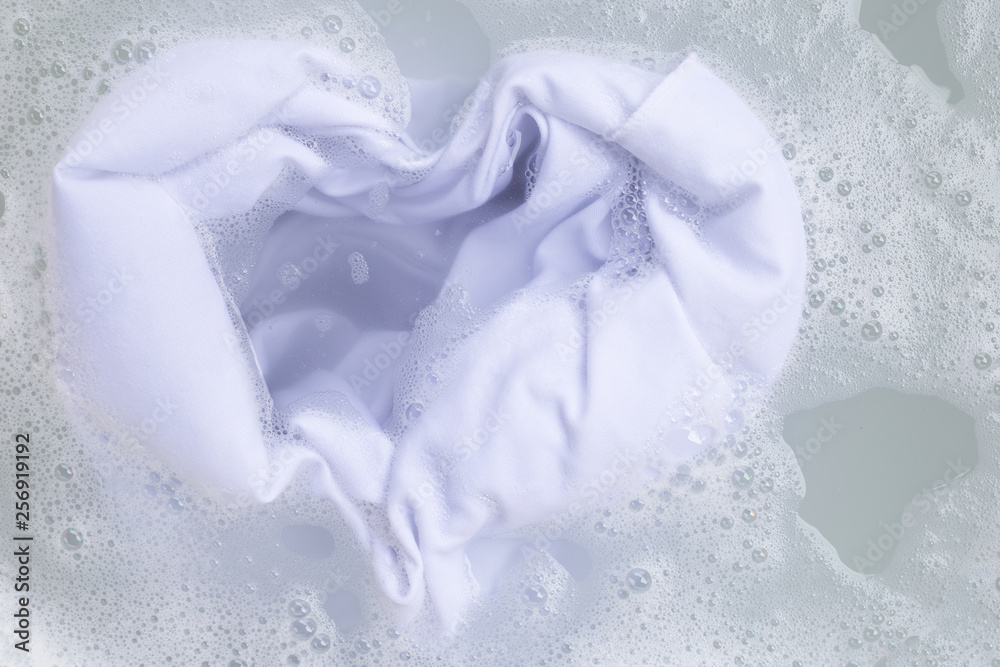 Soak a cloth before washing, white cloth Soak a cloth before washing, white cloth