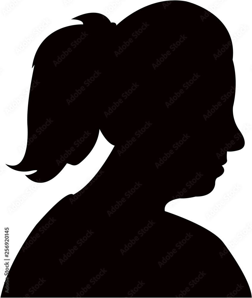 a woman head silhouette vector