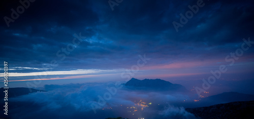 sunrise view from the summit of the mountain © pierluigipalazzi