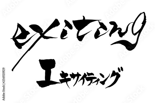筆文字　エキサイティング　exciting