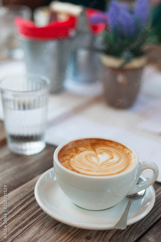 cup of coffee on the table