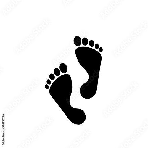 Foot step icon. Vector illustration © arabel0305