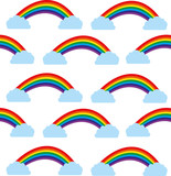 rainbow and clouds pattern