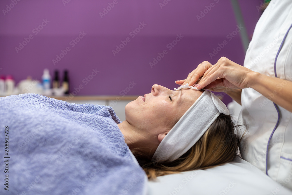 Young woman enjoying a spa day Young woman enjoying a spa day