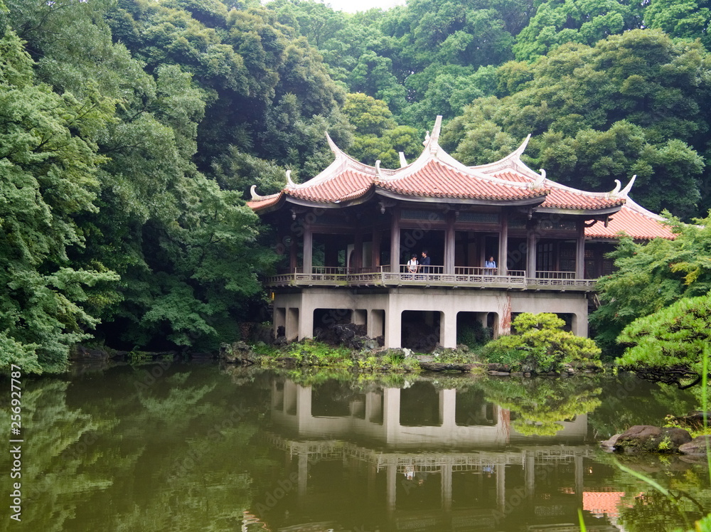 chinese pavilion in park