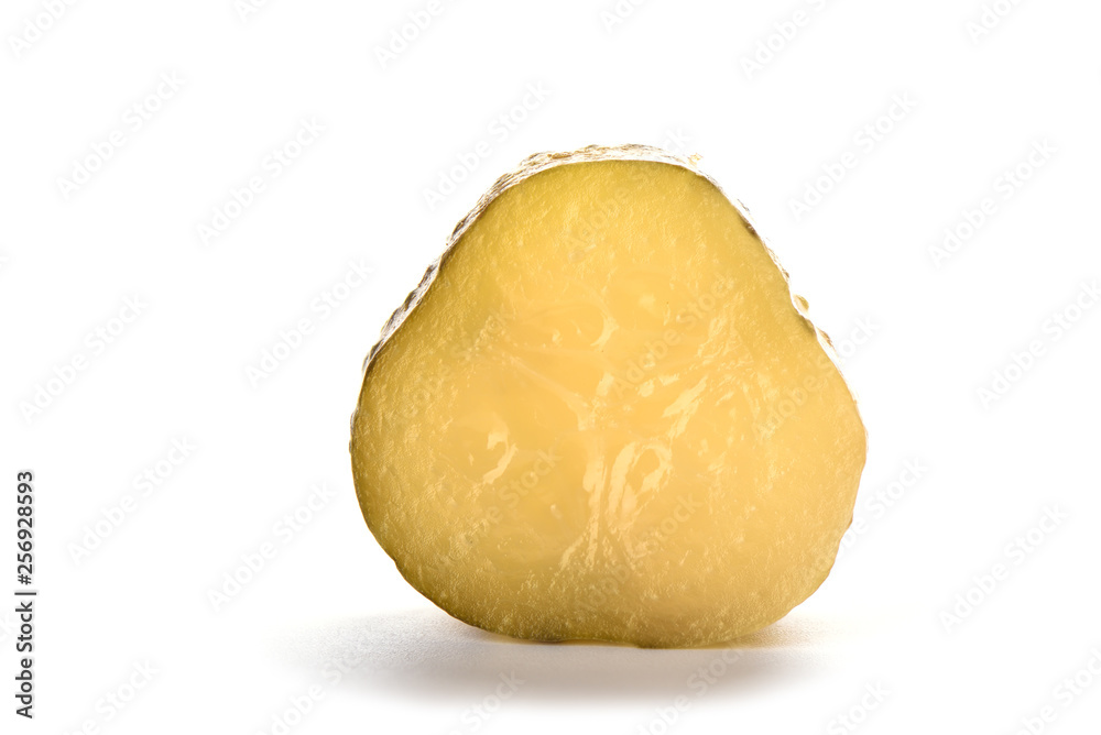 Slice of pickled cucumber isolated on white background. Slice of pickled cucumber isolated on white background.