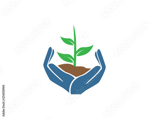 creative leaf grow logo design