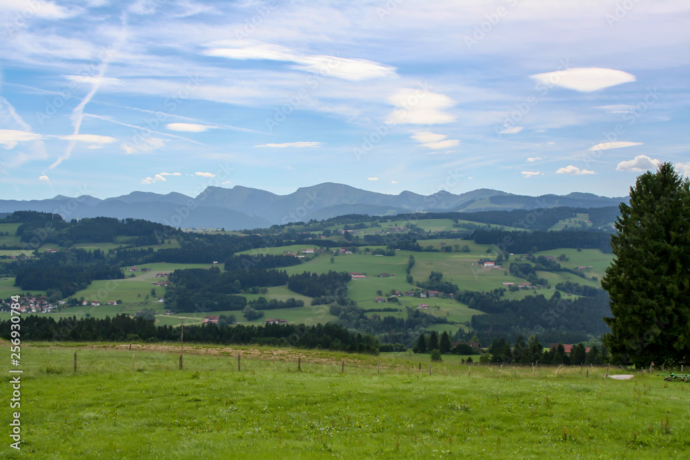 big view over the alps of germany
