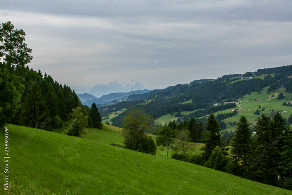 fantastic view over the alps of germany