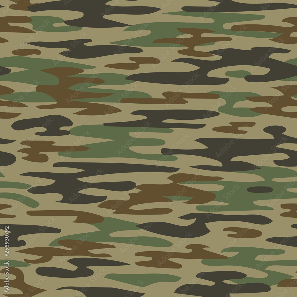 Fototapeta premium Camouflage seamless pattern. Abstract vector background.