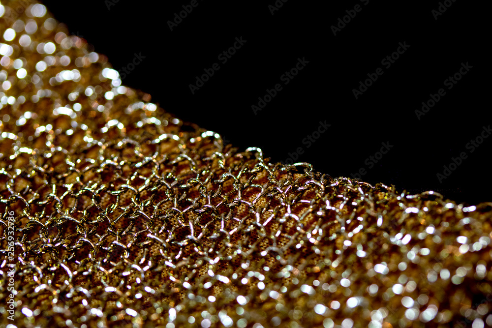 Close Up of Gold Coloured Stripe Fabric material Close Up of Gold Coloured Stripe Fabric material