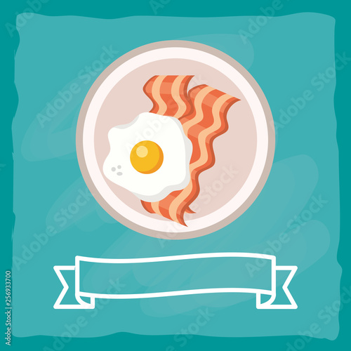delicious tasty breakfast cartoon