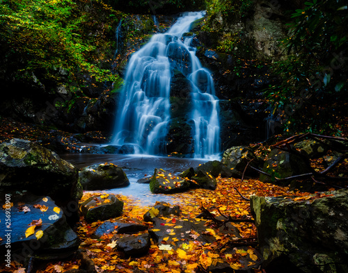 blue waterfall