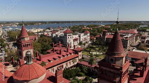 Aerial of Flagler College, St. Augustine, Florida photo