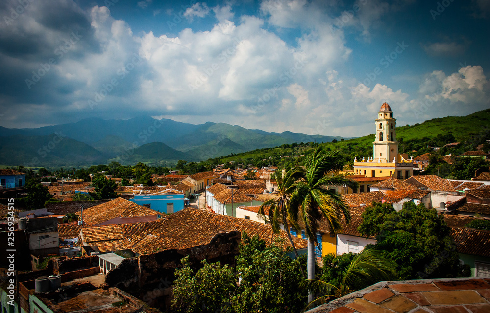 Panoramic view of the city of Trinidad, Cuba,