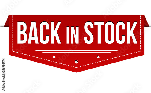 Back in stock banner design