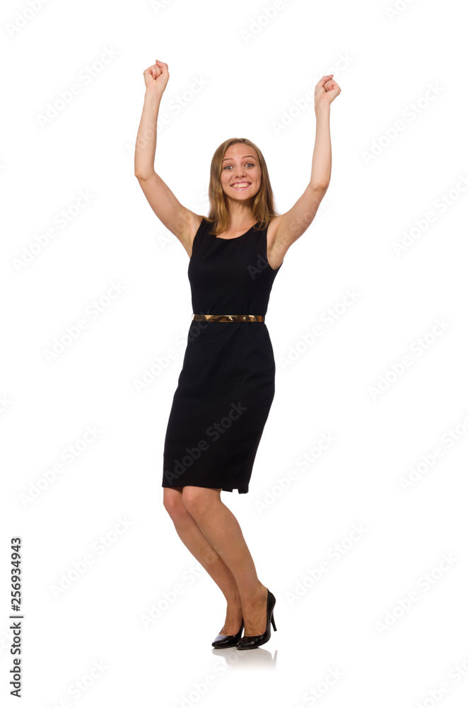 Beautiful woman in black dress Beautiful woman in black dress