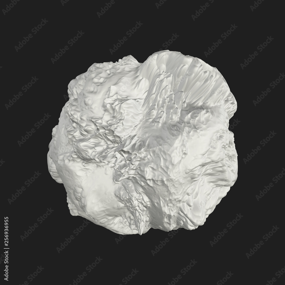 Abstract 3d render - deformed glossy shape Isolated Abstract 3d render - deformed glossy shape Isolated