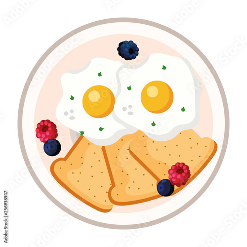 delicious tasty breakfast cartoon