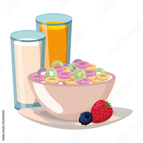 delicious tasty breakfast cartoon