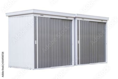 Storage room outside the house isolated on white background