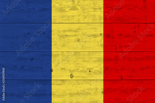 Chad flag painted on old wood plank © Visual Content