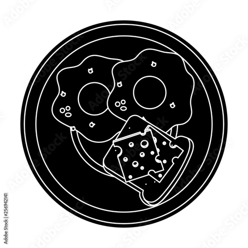 delicious tasty breakfast cartoon