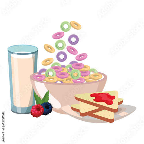 delicious tasty breakfast cartoon