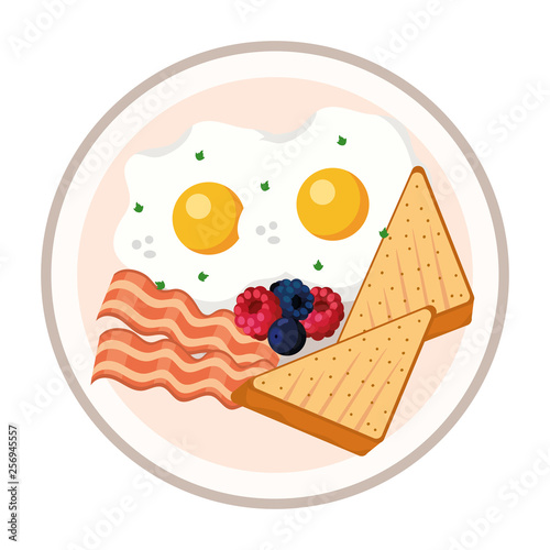 delicious tasty breakfast cartoon
