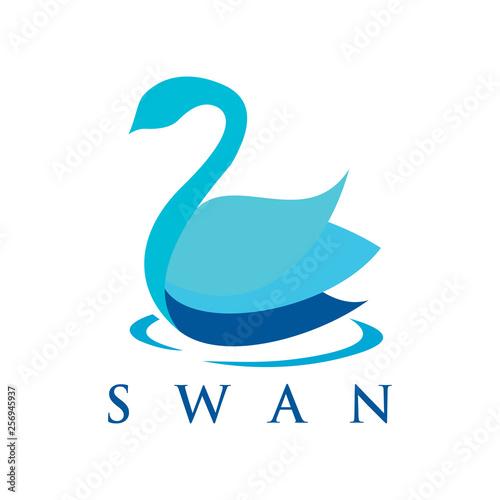 Fototapeta Naklejka Na Ścianę i Meble -  swan logo design
