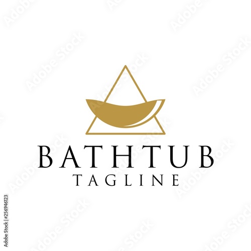 bathtube logo design concept vector art